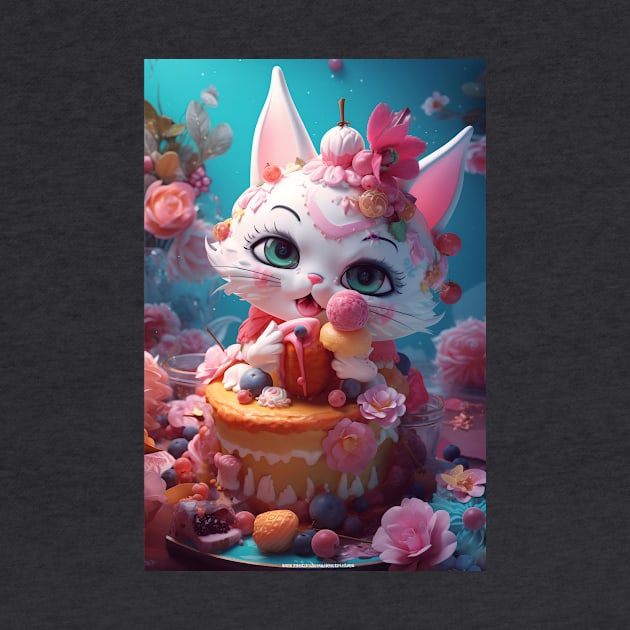 Cute Dessert Kitty 2 by redwitchart